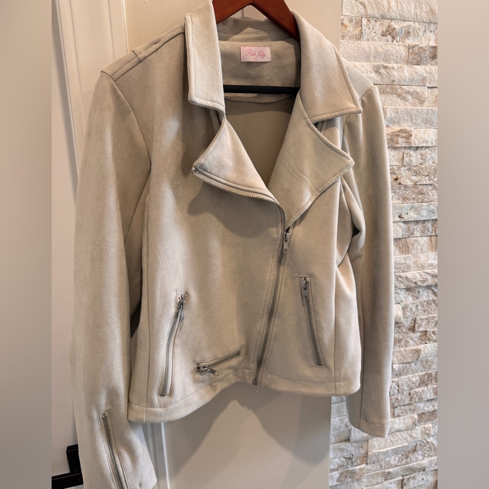 Pink Lily Moto lightweight jacket